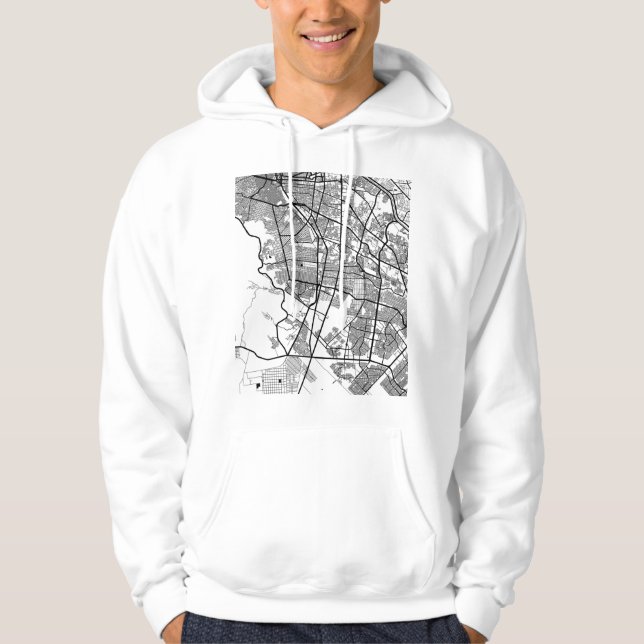 Sudadera Ciudad Juárez Mexico Map (Anverso)