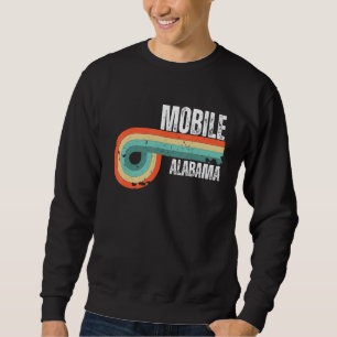 Sudadera Ciudad Móvil Recuerdo Retro Antiguo Estado Alabama