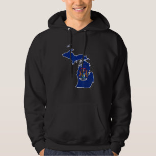 Sudadera Ciudad Orgullosa América Estado Mapa Michigan Afli
