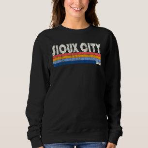 Sudadera Ciudad Sioux de Iowa estilo retro vintage de los a