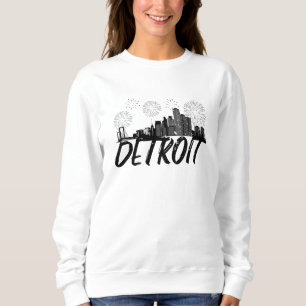Sudadera Ciudad Skyline de Detroit