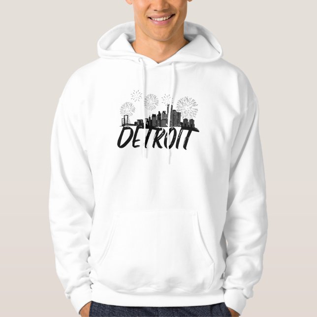 Sudadera Ciudad Skyline de Detroit (Anverso)