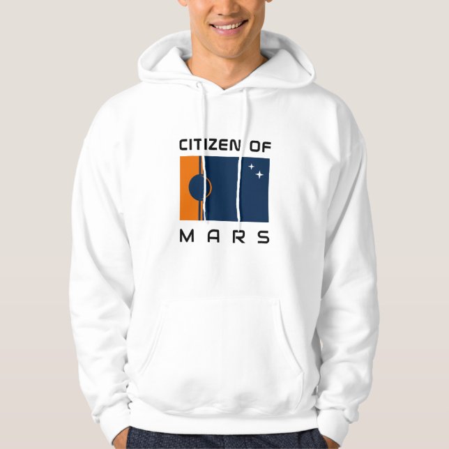 Sudadera Ciudadano de Marte Hoodie con bandera marciana (Anverso)