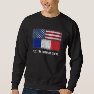 Sudadera Ciudadano Dual De Bandera Americana Francesa Franc