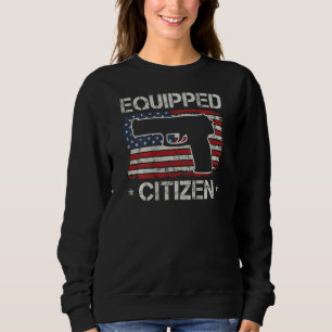 Sudadera Ciudadano equipado - Bandera del Pistol de los Est