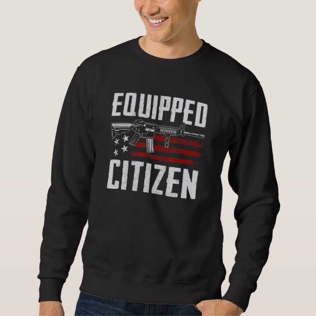 Sudadera Ciudadano Equipado - Derechos de Pro Armas 2ª Enmi (Anverso)