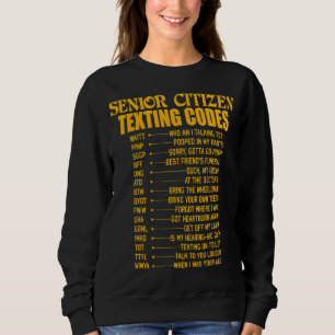 Sudadera Ciudadano mayor envía mensajes de texto Código Div