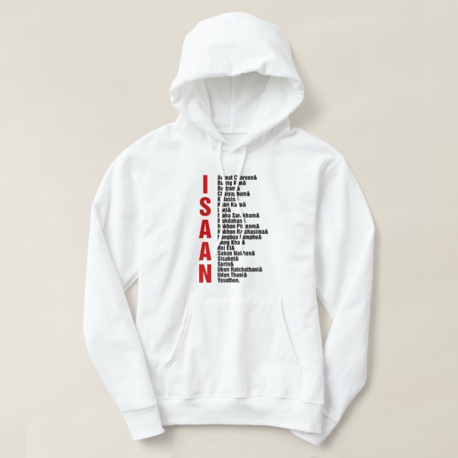 Sudadera Ciudades de Isaán, Tailandia (Diseño del anverso)