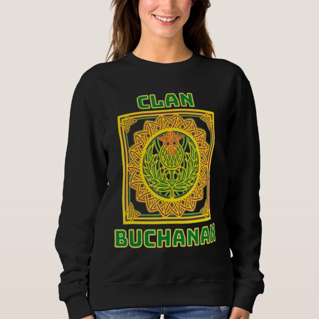 Sudadera Clan Buchanan Thistle Celta escocés (Anverso)