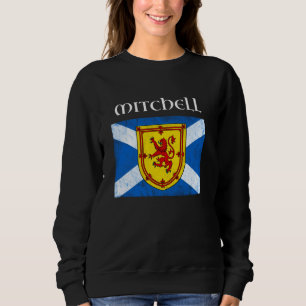 Sudadera Clan Escocés Mitchell Nombre de Familia Bandera de