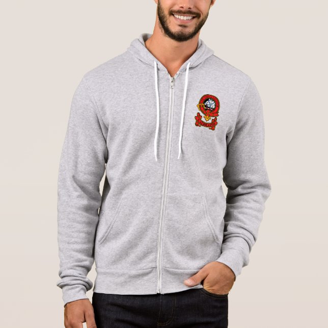 Sudadera Clan Galbraith Mens Hoodie con Escudo y Zip (Anverso)