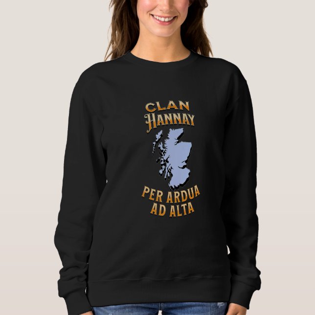 Sudadera Clan Hannay Scottish Motto Escudo (Anverso)