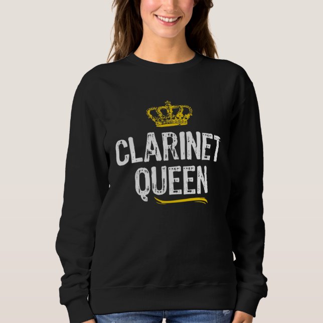 Sudadera Clarinet Queen Women Girls Player  Cool Clarinetis (Anverso)