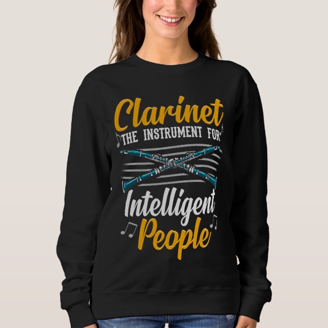 Sudadera Clarinet the instrument for intelligent people Cla (Anverso)