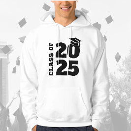Sudadera Clase de 2025 Black Cap y Tassel