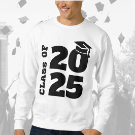 Sudadera Clase de 2025 Black Cap y Tassel
