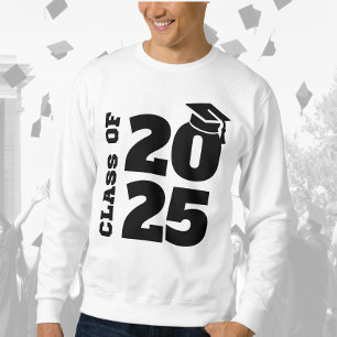 Sudadera Clase de 2025 Black Cap y Tassel