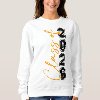 Sudadera Clase de 2026 Naranja superior negro