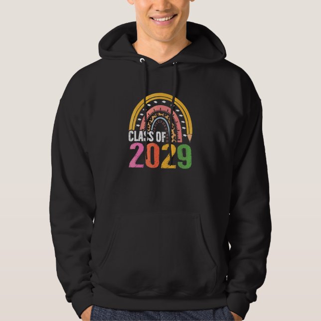 Sudadera Clase De 2029 Senior 2029 Boho Rainbow Grow Con M (Anverso)