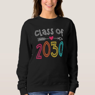 Sudadera Clase de 2030 Crece conmigo Graduación Primer Día 