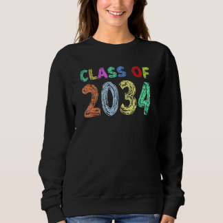 Sudadera Clase De 2034 Primer Día De Primer Grado Crecer Co