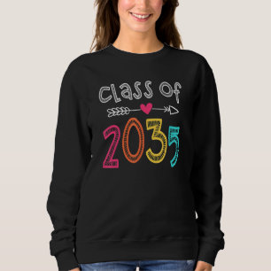 Sudadera Clase De 2035 Crece Conmigo Graduación Primer Día
