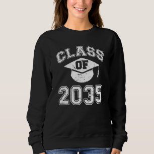 Sudadera Clase De 2035 Crece Conmigo Graduación Primer Día 