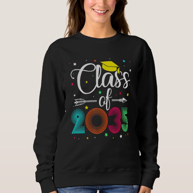 Sudadera Clase De 2035 Crece Conmigo  Primer Día De Kinder (Anverso)