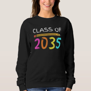Sudadera Clase De 2035 Crecer Con Me Back School Colors Pen
