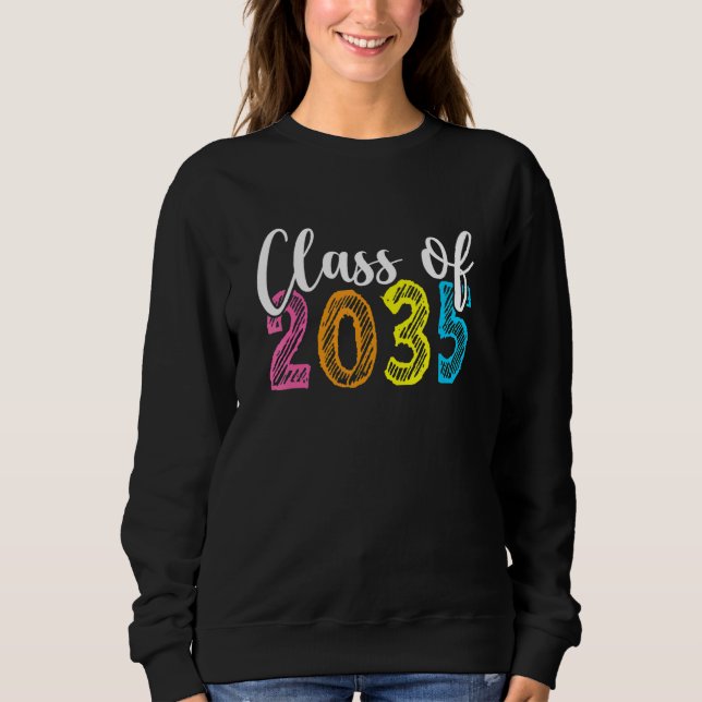 Sudadera Clase De 2035 Graduado De Pregrado De Primaria Gra (Anverso)