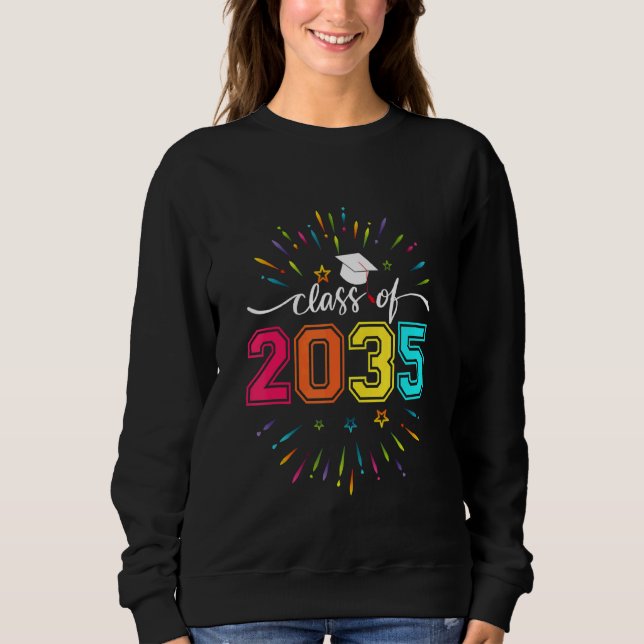Sudadera Clase De 2035 Graduado De Pregrado De Primaria Gra (Anverso)