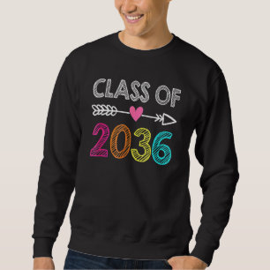Sudadera Clase De 2036 Flecha Cardíaca Pre K Crecer Con Me 