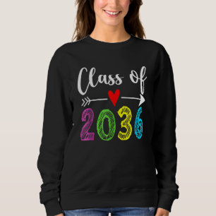 Sudadera Clase De 2036 Heart Arrow Senior Grow With Me Grad