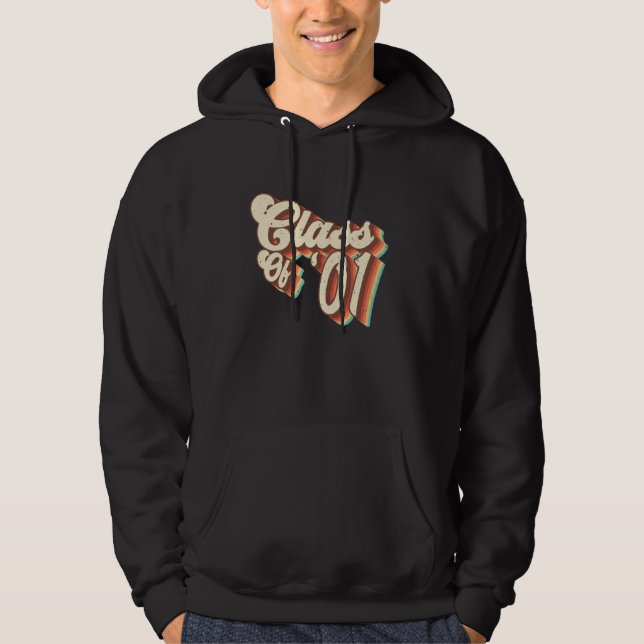 Sudadera Clase Retro Reunion 2001 Clase 01 Escuela Secundar (Anverso)