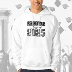 Sudadera Clase Senior de 2025 Retro Black