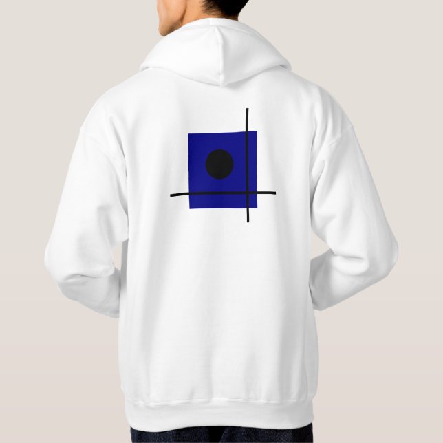 Sudadera Clásico Bauhaus Art Composición Geométrica Azul (Reverso)