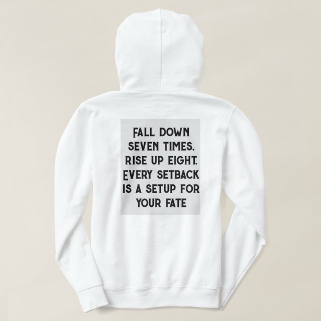 Sudadera Clásico blanco huddie: comodidad eterna (Reverso del diseño)