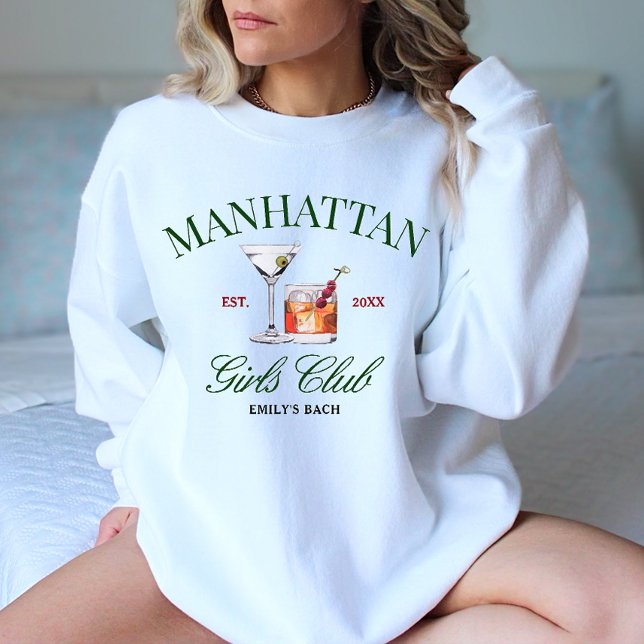 Sudadera Clásico Club de Cócteles Verde y Chica Rojo (Subido por el creador)