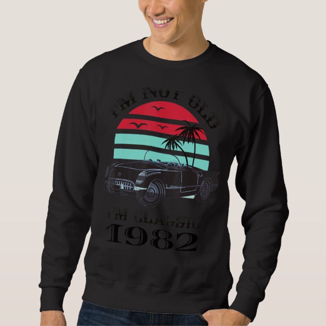 Sudadera Clásico Coche 1982 40º cumpleaños 40 años (Anverso)