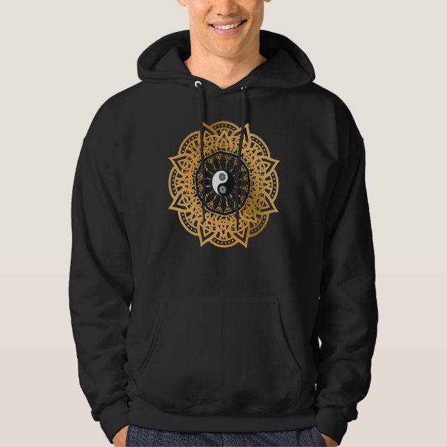 Sudadera Clásico Mood Lotus Flor Mandala Yoga Meditación G (Anverso)
