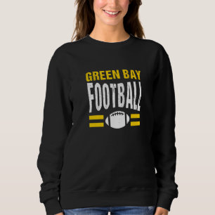 Sudadera Clásico Retro Green Bay Football Wisconsin Green B