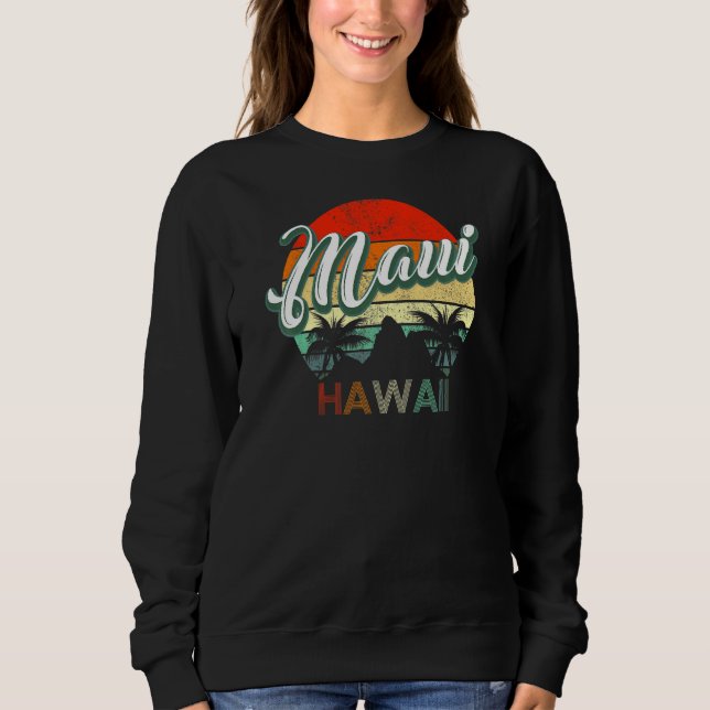 Sudadera Clásico retro vintage Maui Hawaii (Anverso)