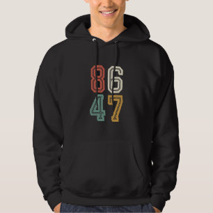 Sudadera Clásico Vintage 86 47 Anti Trump 2024 Impugnar