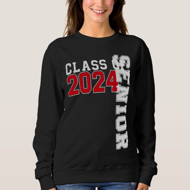 Sudadera Class of 2024 Senior 24 High School Graduation 1 (Anverso)