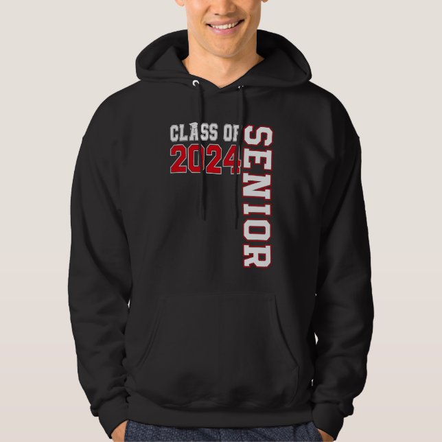 Sudadera Class of 2024 Senior 24 High School Graduation Par (Anverso)