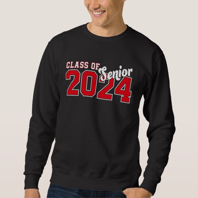 Sudadera Class of 2024 Senior 24 High School Graduation Par (Anverso)
