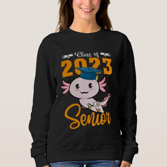 Sudadera Class of 2024 Senior Axolotl Graduation First Day  (Anverso)