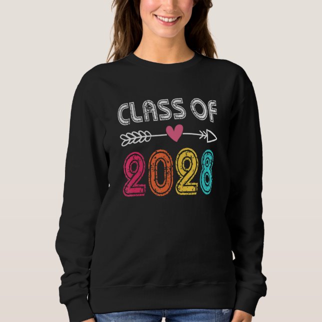 Sudadera Class Of 2028 Grow With Me Pre K Kindergarten Grad (Anverso)