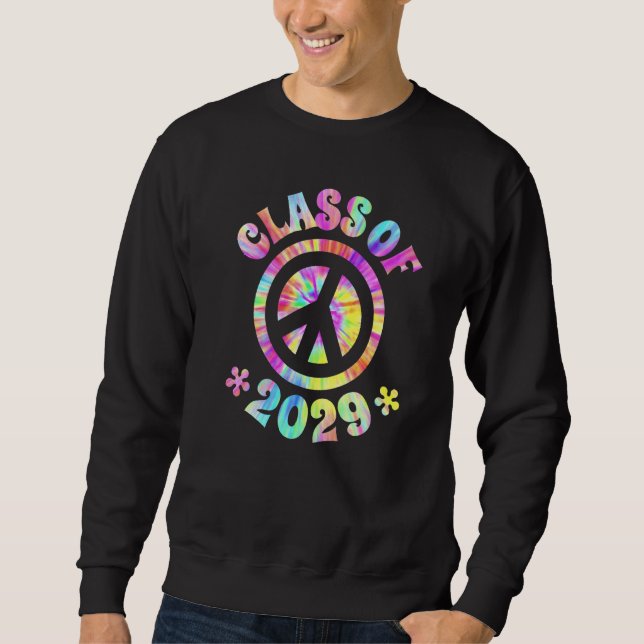 Sudadera Class Of 2029 Graduate Future Graduation Peace Sig (Anverso)
