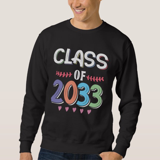 Sudadera Class Of 2033 Grow With Me Future Graduate Teacher (Anverso)